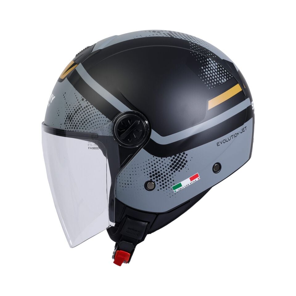 SWAY SW 715 GEMINI Black Grey Yarım Kask