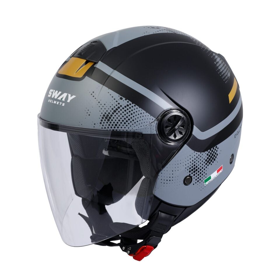SWAY SW 715 GEMINI Black Grey Yarım Kask