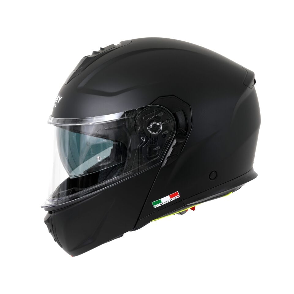 SWAY SW 917 Solid Matt Siyah Çene Açılır Kask