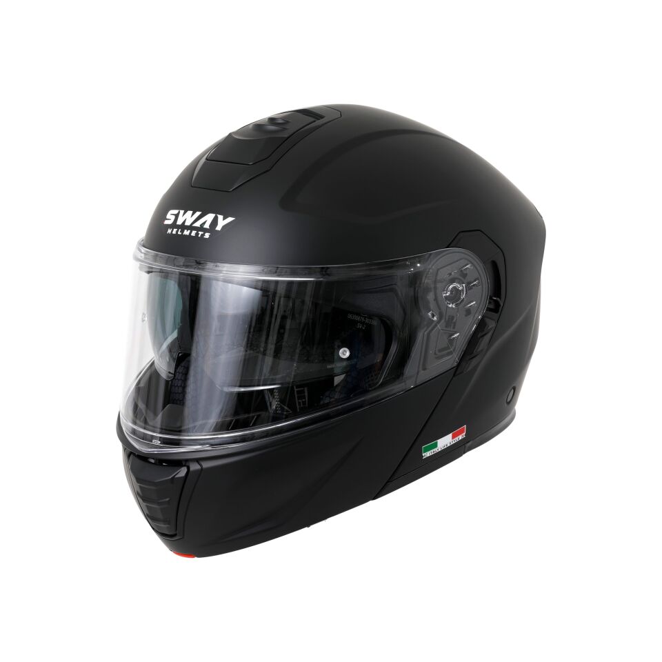 SWAY SW 917 Solid Matt Siyah Çene Açılır Kask