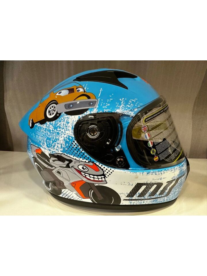 M201 Kapalı Model Çocuk Kaskı (Mavi)