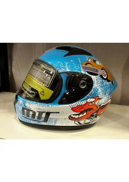 M201 Kapalı Model Çocuk Kaskı (Mavi)