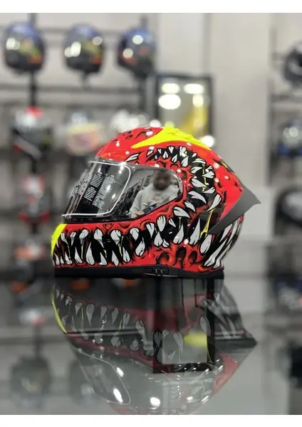 MTS FX-201 GlOSSY DEMAN SİLVER VİZÖRLÜ KAPALI KASK