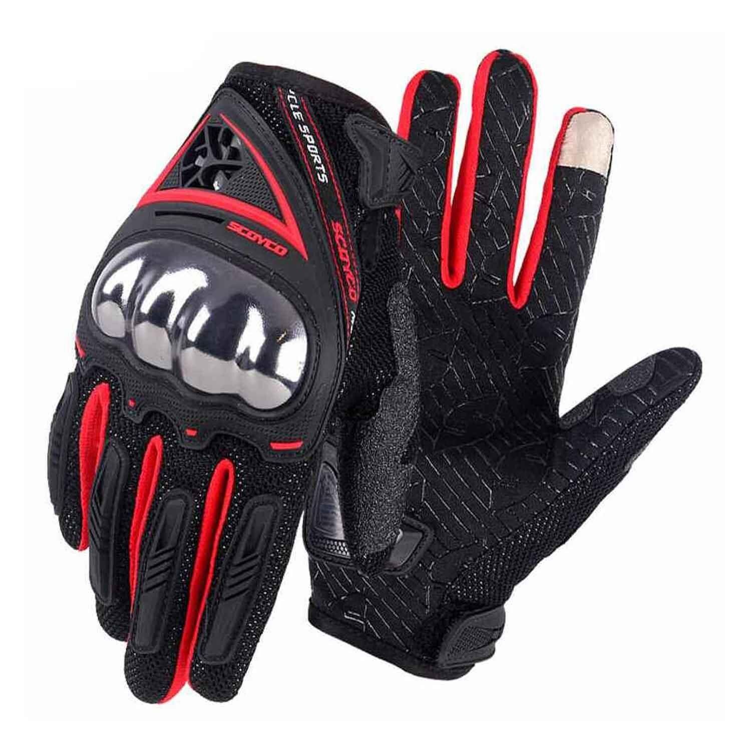 SCOYCO MC44 YAZLIK KORUMALI ELDİVEN KIRMIZI-SİYAH