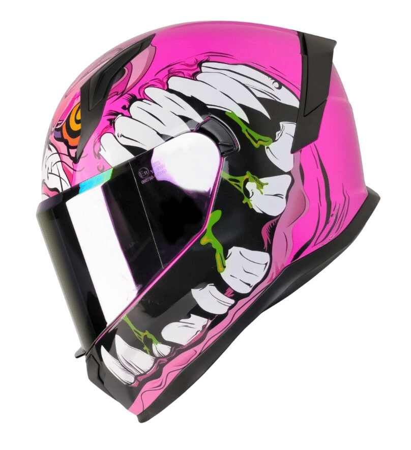 MTS M 910 PEMBE LADY RENLİ VİZÖRLÜ KAPALI KASK