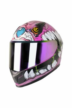 MTS M 910 PEMBE LADY RENLİ VİZÖRLÜ KAPALI KASK